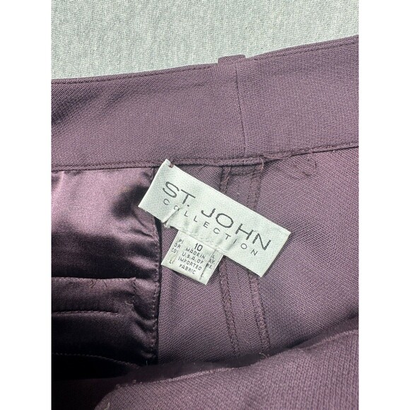 St. John Collection Pants Women's Size 10 Purple - Picture 5 of 6